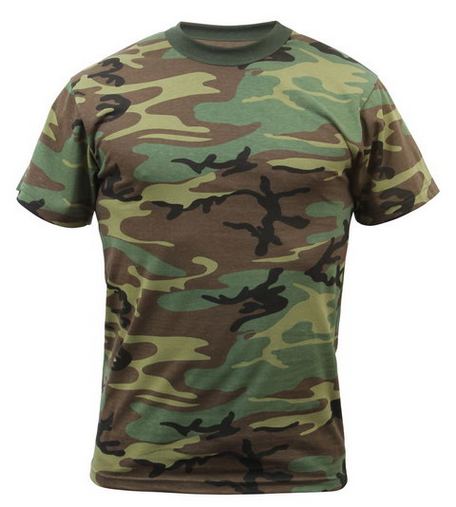 Custom Printed  Rothco Kids Camo T-Shirts - 6397  With Logo.